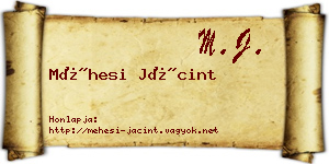 Méhesi Jácint névjegykártya